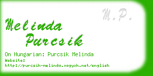 melinda purcsik business card